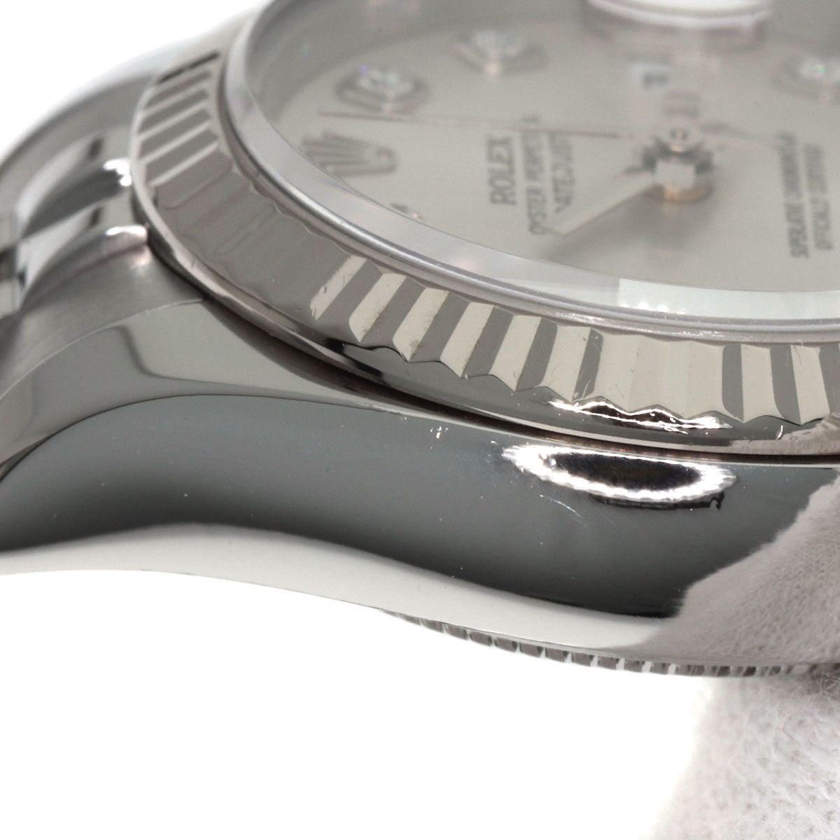 ROLEX ロレックス 179174G デイトジャスト 10P ダイヤモンド 腕時計 SS レディース 中古