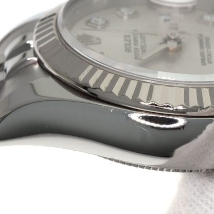 ROLEX ロレックス 179174G デイトジャスト 10P ダイヤモンド 腕時計 SS レディース 中古