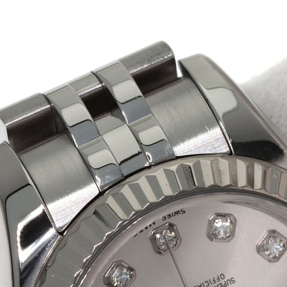 ROLEX ロレックス 179174G デイトジャスト 10P ダイヤモンド 腕時計 SS レディース 中古
