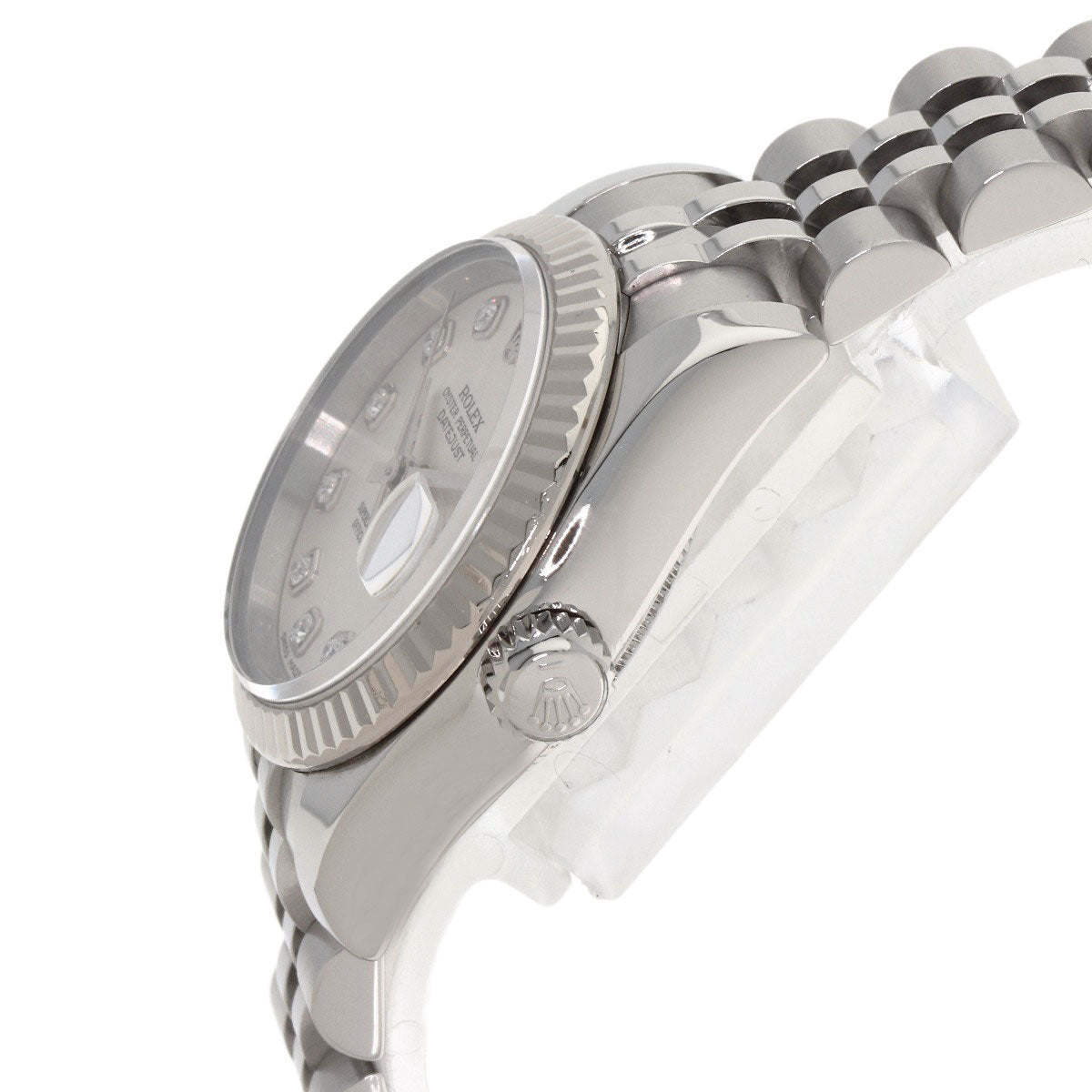 ROLEX ロレックス 179174G デイトジャスト 10P ダイヤモンド 腕時計 SS レディース 中古