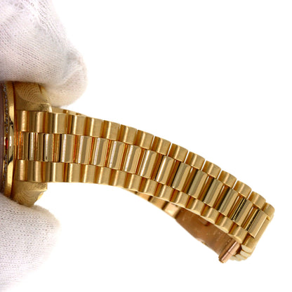 ROLEX ロレックス 69068G デイトジャスト 10P ダイヤモンド 腕時計 K18YG レディース 中古