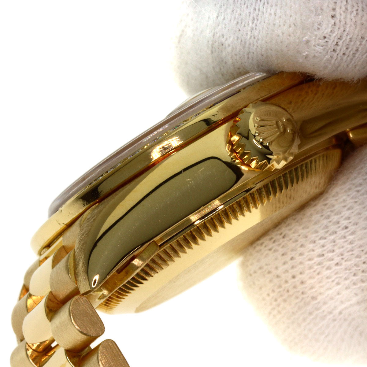 ROLEX ロレックス 69068G デイトジャスト 10P ダイヤモンド 腕時計 K18YG レディース 中古
