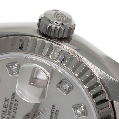 ROLEX ロレックス 69174NG デイトジャスト 10P ダイヤモンド 腕時計 SS レディース 中古