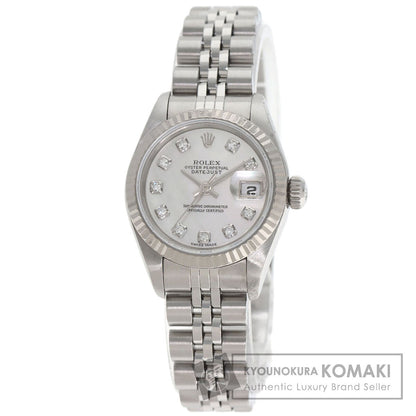 ROLEX ロレックス 69174NG デイトジャスト 10P ダイヤモンド 腕時計 SS レディース 中古