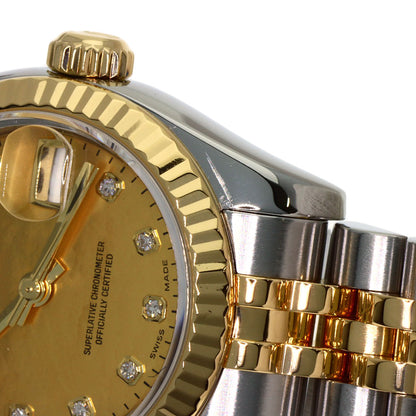 ROLEX ロレックス 179173NG デイトジャスト 10P ダイヤモンド 腕時計 SS レディース 中古