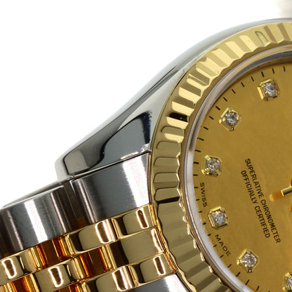 ROLEX ロレックス 179173NG デイトジャスト 10P ダイヤモンド 腕時計 SS レディース 中古