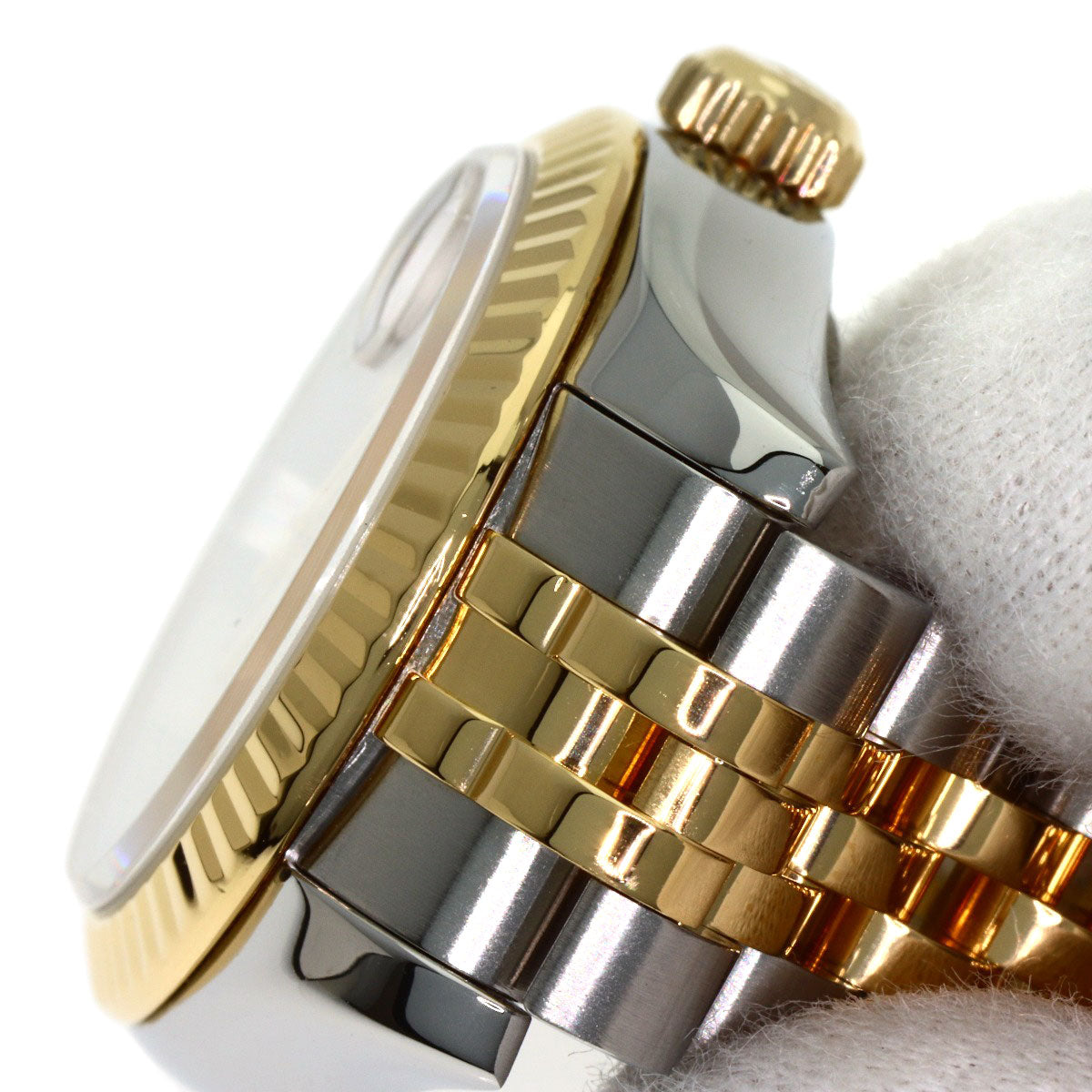ROLEX ロレックス 179173NG デイトジャスト 10P ダイヤモンド 腕時計 SS レディース 中古