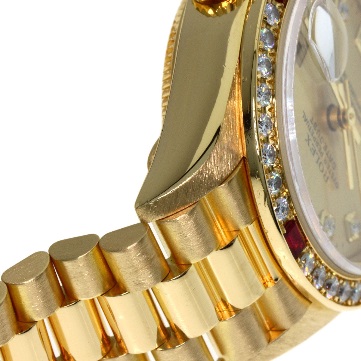 ROLEX ロレックス 69068G デイトジャスト 10P ダイヤモンド 腕時計 K18YG レディース 中古