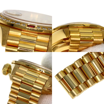 ROLEX ロレックス 69068G デイトジャスト 10P ダイヤモンド 腕時計 K18YG レディース 中古