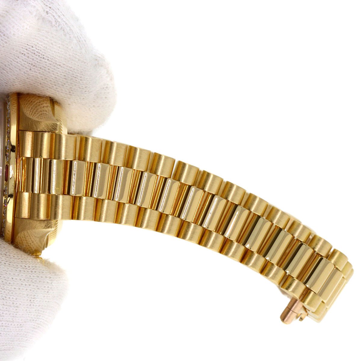 ROLEX ロレックス 69068G デイトジャスト 10P ダイヤモンド 腕時計 K18YG レディース 中古