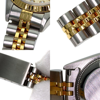ROLEX ロレックス 69173G デイトジャスト 10P ダイヤモンド 腕時計 SS レディース 中古