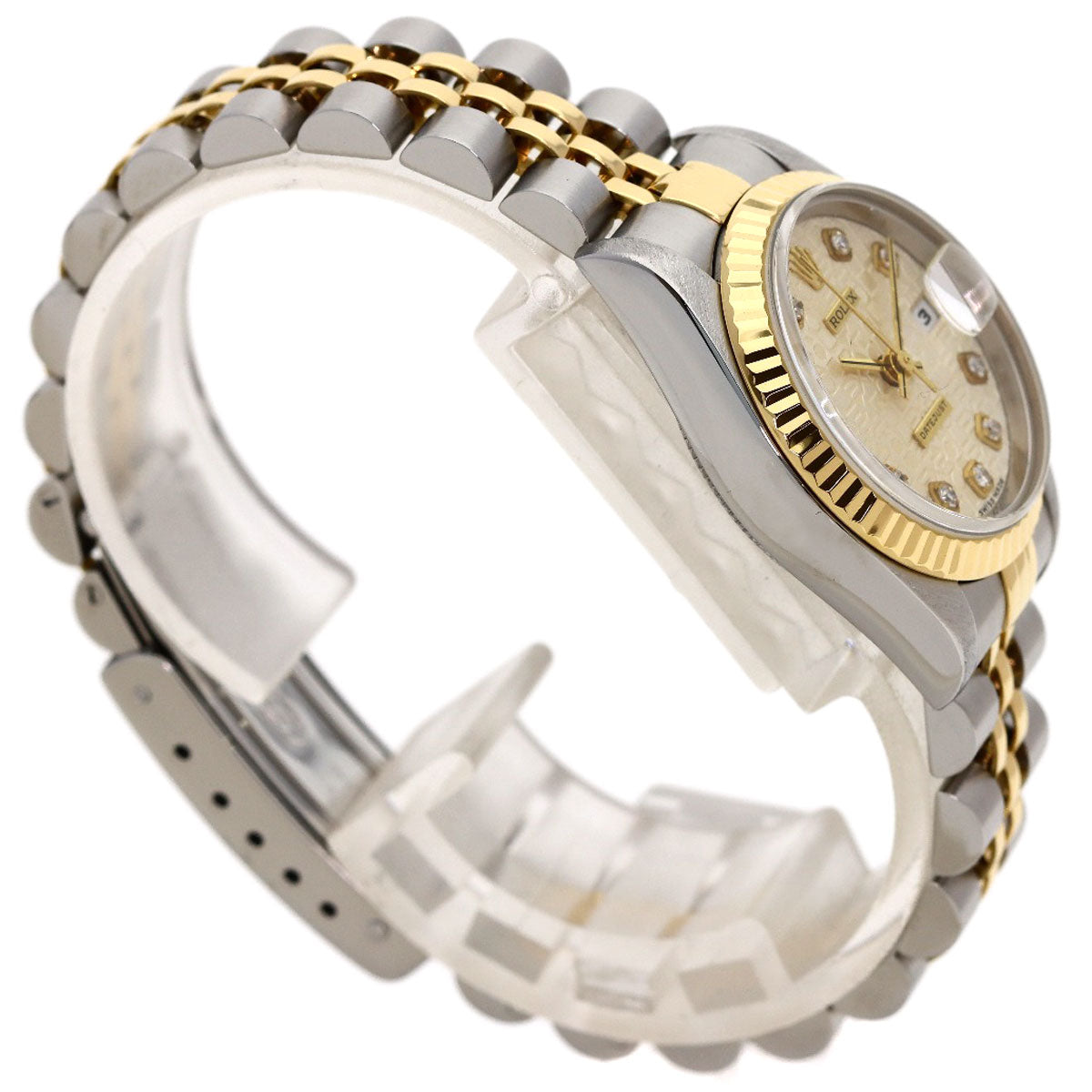 ROLEX ロレックス 69173G デイトジャスト 10P ダイヤモンド 腕時計 SS レディース 中古