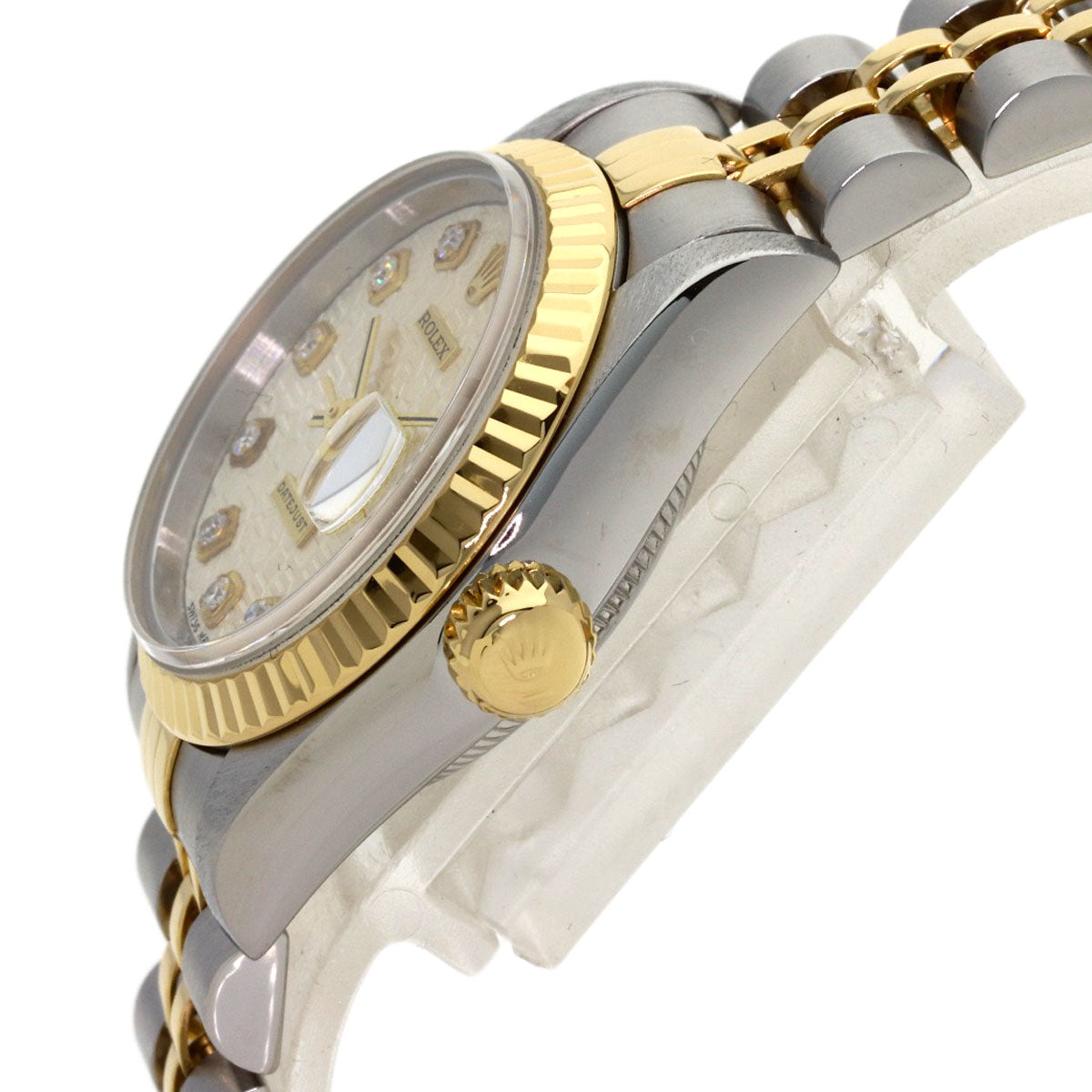 ROLEX ロレックス 69173G デイトジャスト 10P ダイヤモンド 腕時計 SS レディース 中古