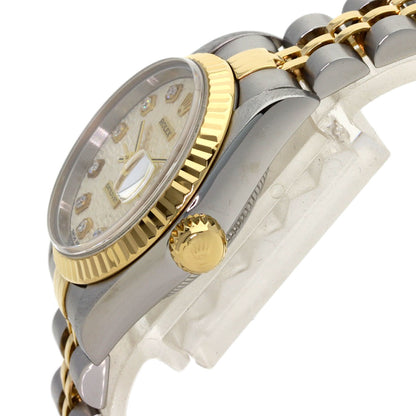 ROLEX ロレックス 69173G デイトジャスト 10P ダイヤモンド 腕時計 SS レディース 中古