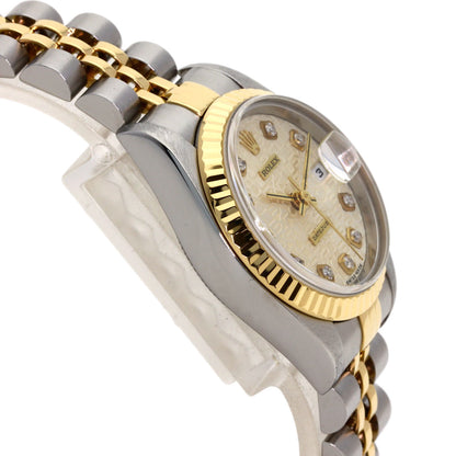 ROLEX ロレックス 69173G デイトジャスト 10P ダイヤモンド 腕時計 SS レディース 中古