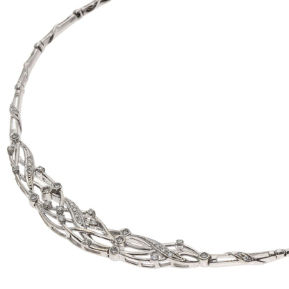 SELECT JEWELRY セレクトジュエリー ダイヤモンド ネックレス K18WG レディース 中古