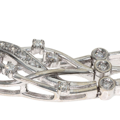 SELECT JEWELRY セレクトジュエリー ダイヤモンド ネックレス K18WG レディース 中古