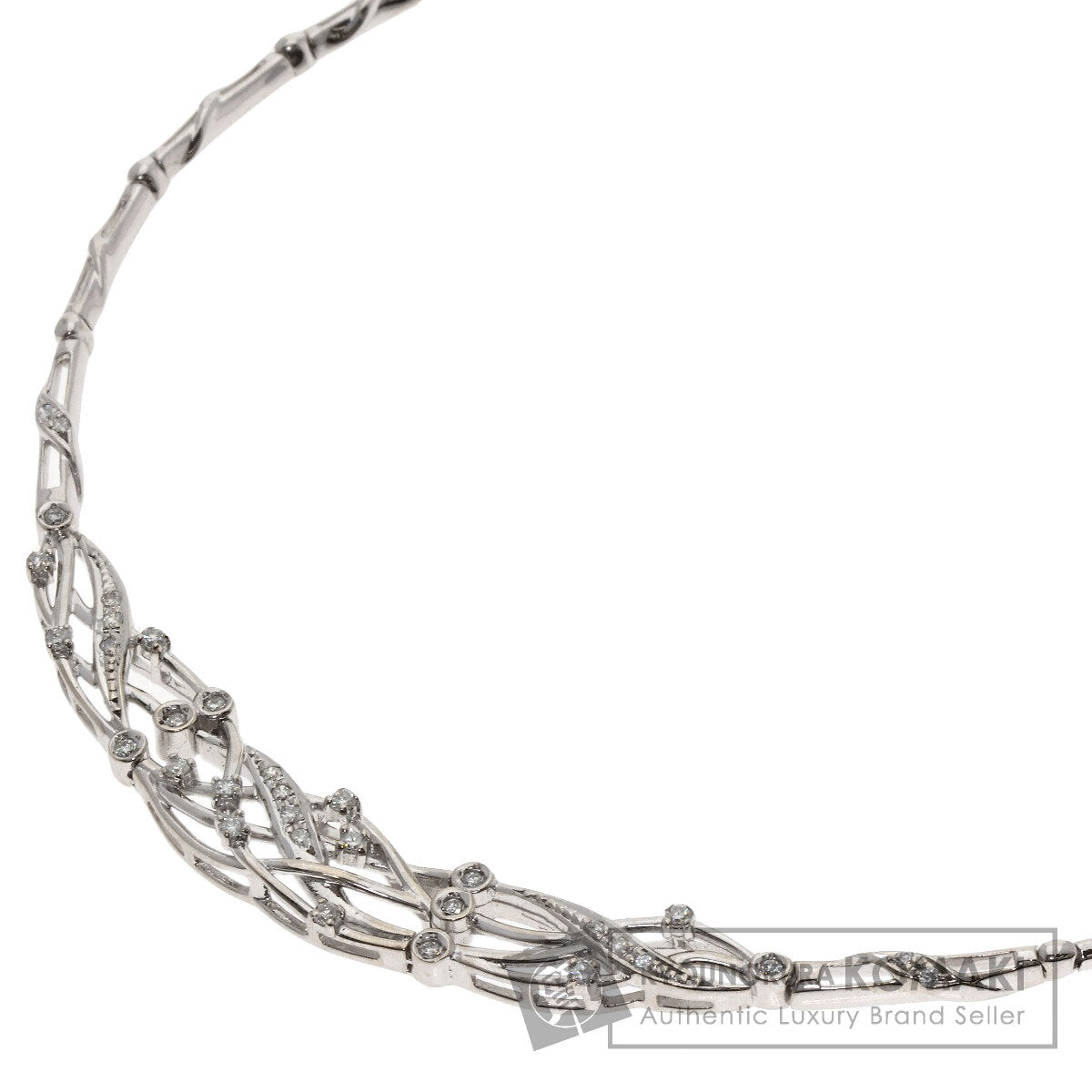 SELECT JEWELRY セレクトジュエリー ダイヤモンド ネックレス K18WG レディース 中古