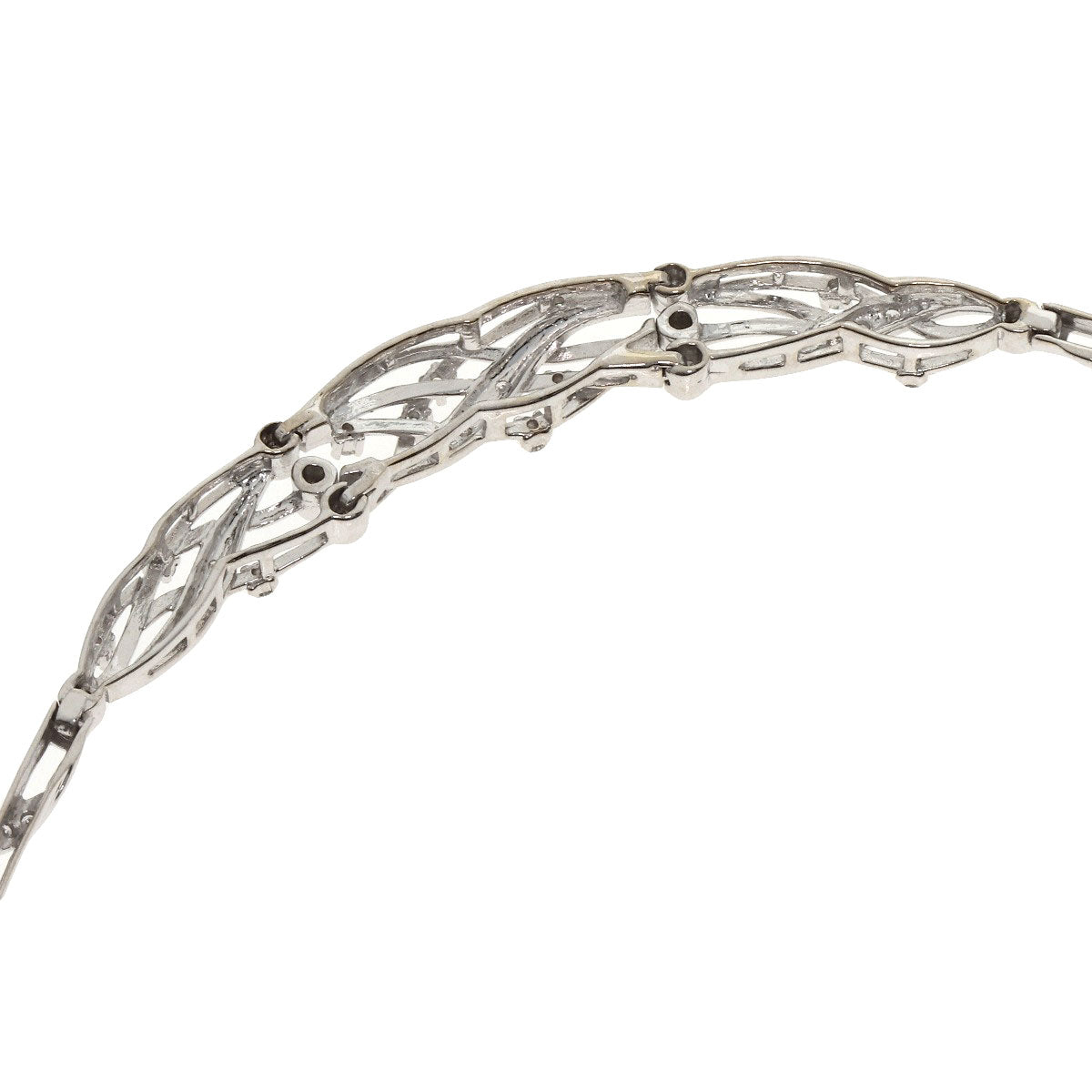 SELECT JEWELRY セレクトジュエリー ダイヤモンド ネックレス K18WG レディース 中古