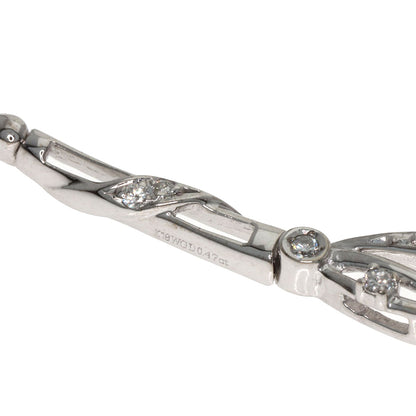 SELECT JEWELRY セレクトジュエリー ダイヤモンド ネックレス K18WG レディース 中古