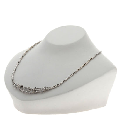 SELECT JEWELRY セレクトジュエリー ダイヤモンド ネックレス K18WG レディース 中古