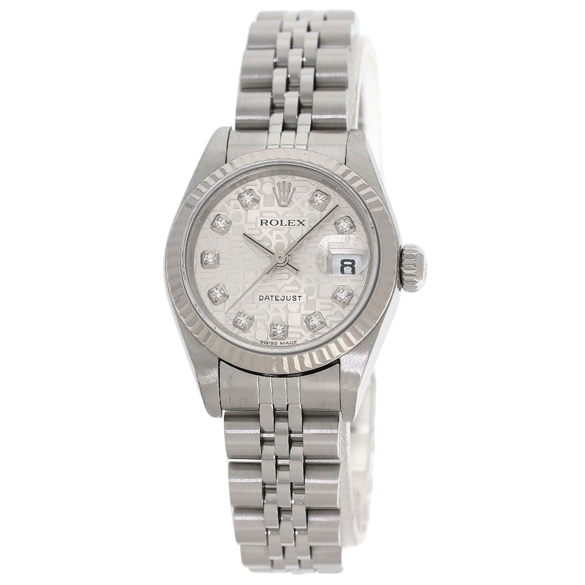 ROLEX ロレックス 79174G デイトジャスト 10P ダイヤモンド 腕時計 SS レディース 中古