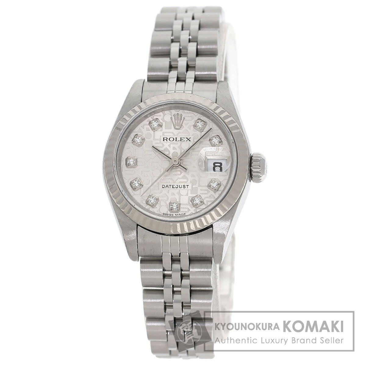 ROLEX ロレックス 79174G デイトジャスト 10P ダイヤモンド 腕時計 SS レディース 中古
