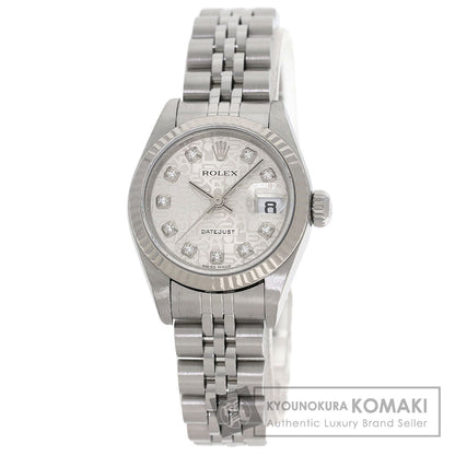 ROLEX ロレックス 79174G デイトジャスト 10P ダイヤモンド 腕時計 SS レディース 中古
