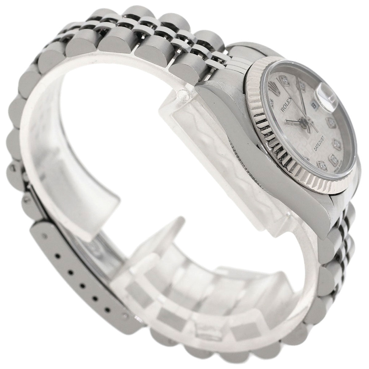 ROLEX ロレックス 79174G デイトジャスト 10P ダイヤモンド 腕時計 SS レディース 中古