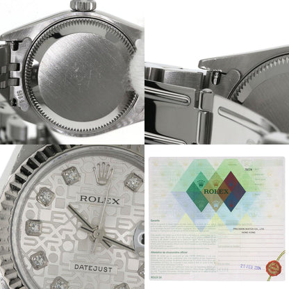 ROLEX ロレックス 79174G デイトジャスト 10P ダイヤモンド 腕時計 SS レディース 中古