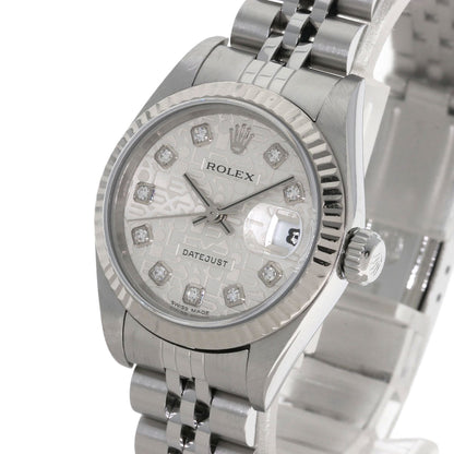 ROLEX ロレックス 79174G デイトジャスト 10P ダイヤモンド 腕時計 SS レディース 中古