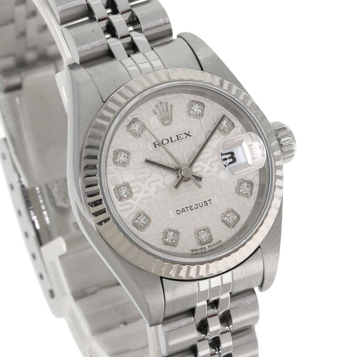 ROLEX ロレックス 79174G デイトジャスト 10P ダイヤモンド 腕時計 SS レディース 中古