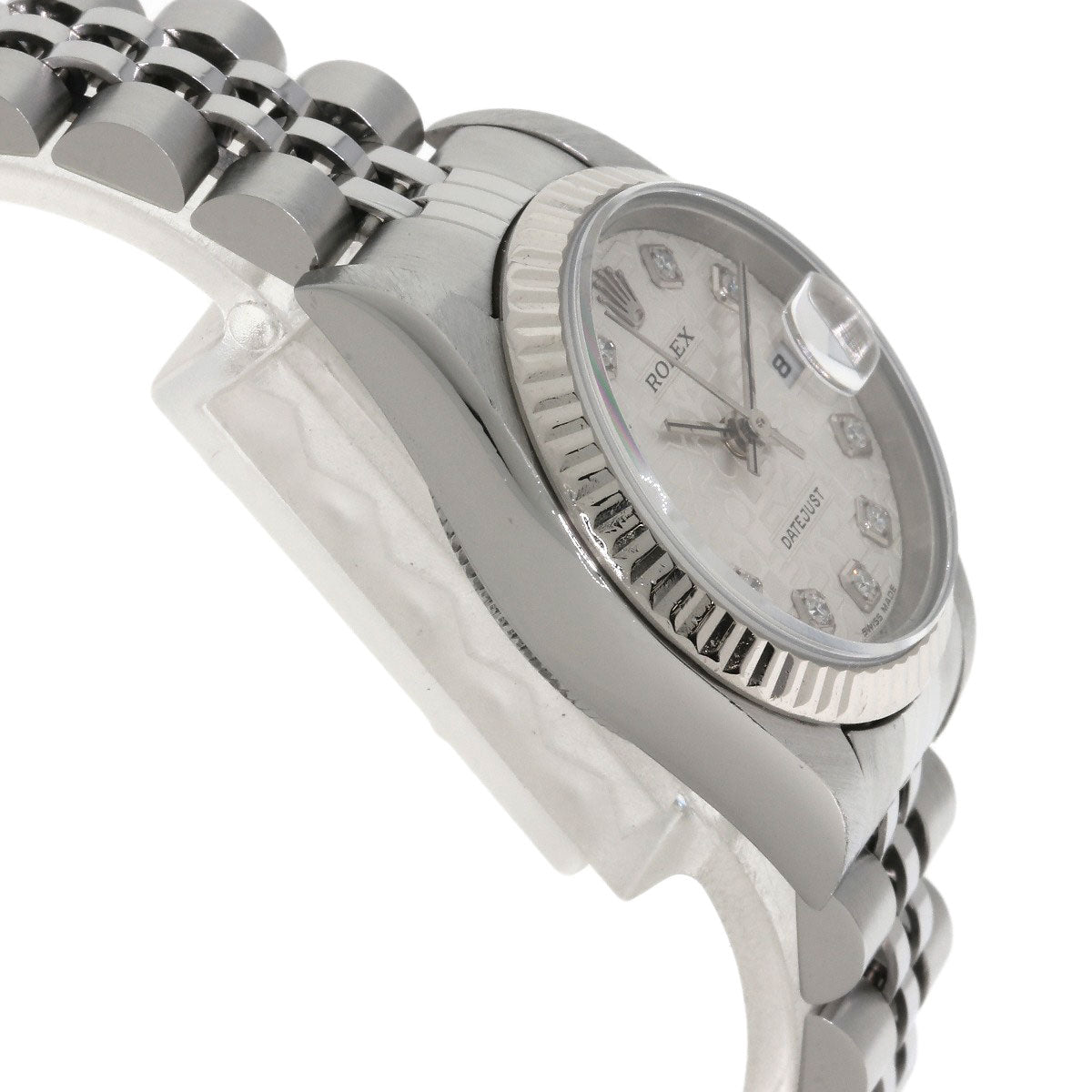 ROLEX ロレックス 79174G デイトジャスト 10P ダイヤモンド 腕時計 SS レディース 中古