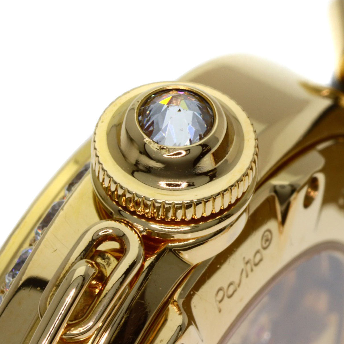 CARTIER カルティエ WJ111551 パシャ 32mm　ベゼルダイヤモンド 腕時計 K18YG レディース 中古