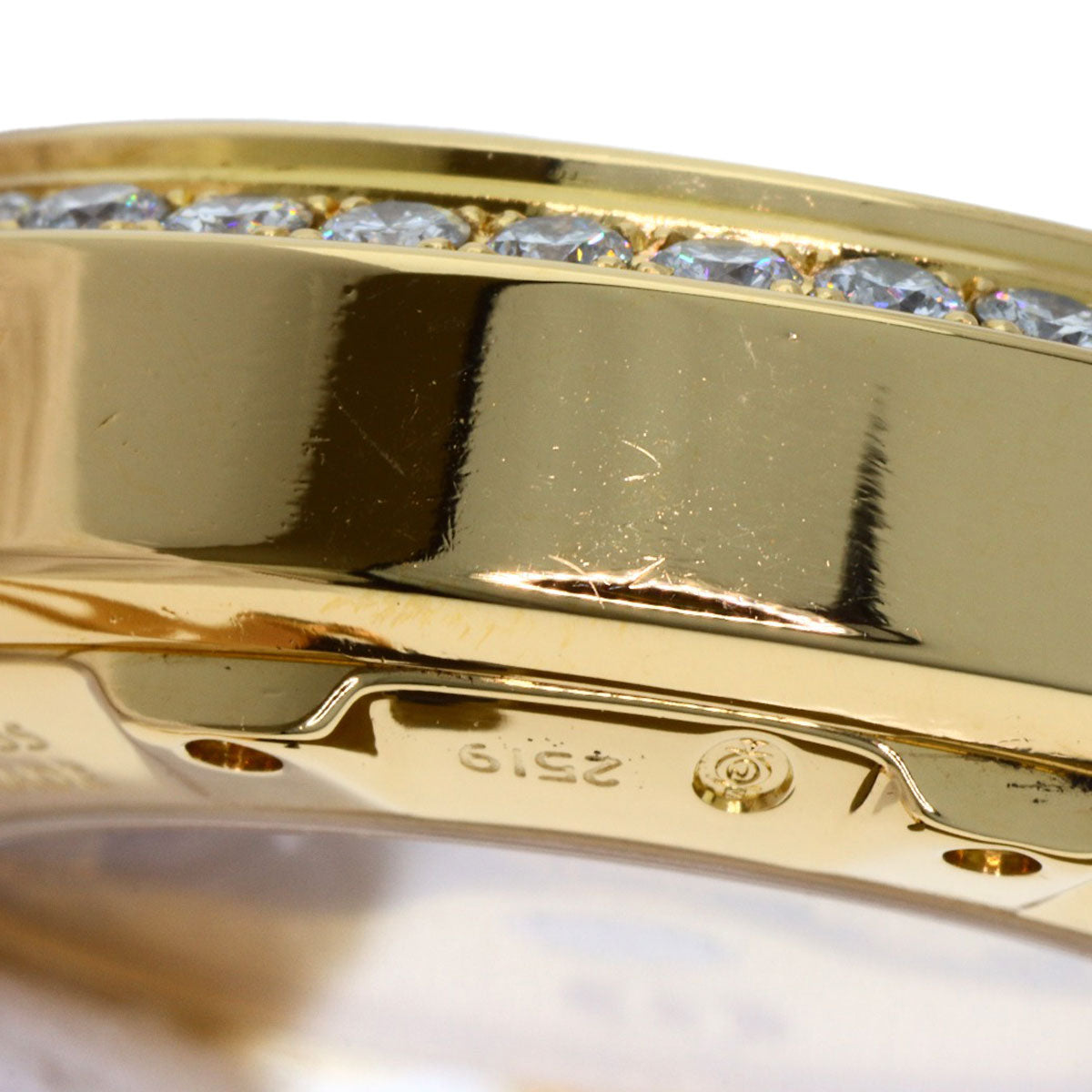 CARTIER カルティエ WJ111551 パシャ 32mm　ベゼルダイヤモンド 腕時計 K18YG レディース 中古