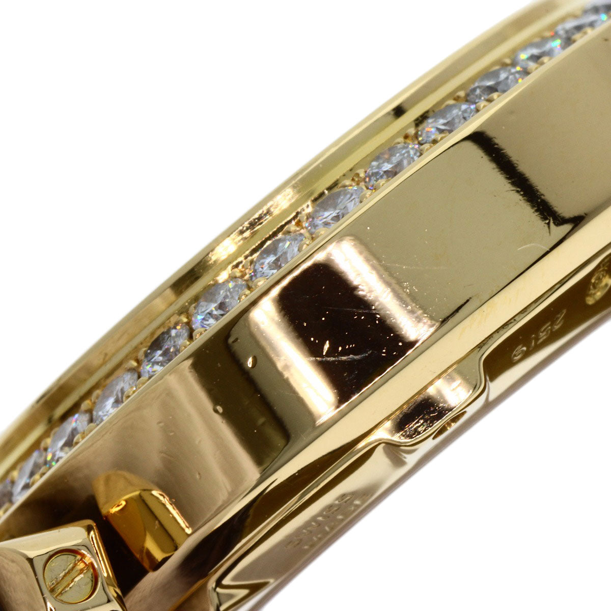 CARTIER カルティエ WJ111551 パシャ 32mm　ベゼルダイヤモンド 腕時計 K18YG レディース 中古