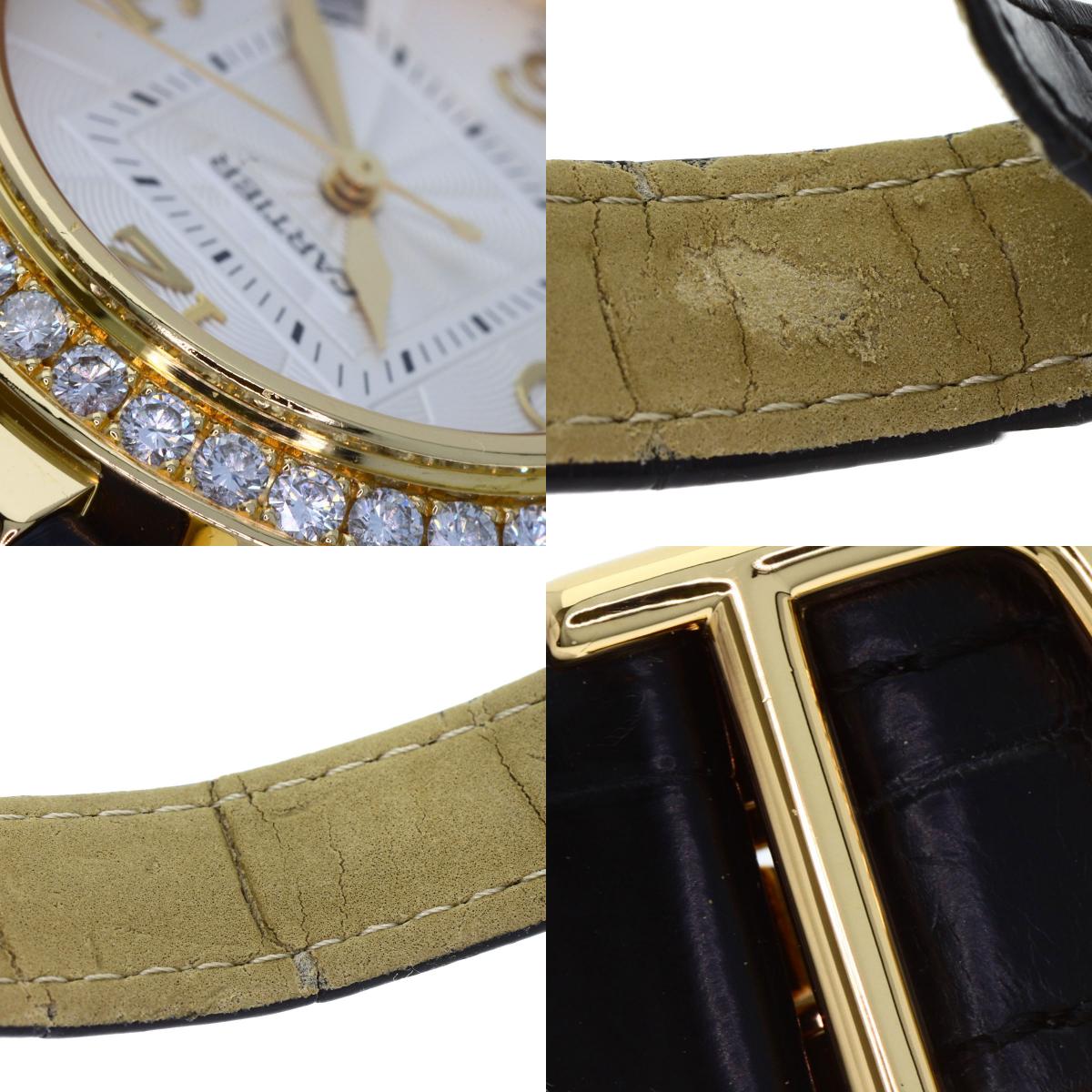 CARTIER カルティエ WJ111551 パシャ 32mm　ベゼルダイヤモンド 腕時計 K18YG レディース 中古
