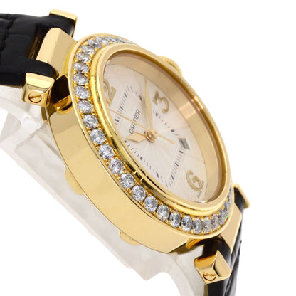 CARTIER カルティエ WJ111551 パシャ 32mm　ベゼルダイヤモンド 腕時計 K18YG レディース 中古