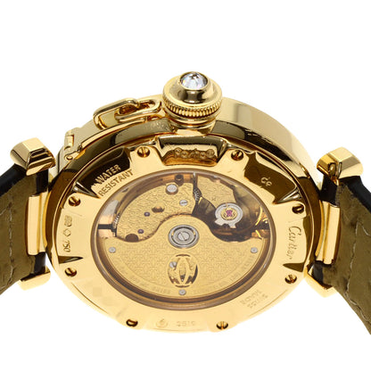 CARTIER カルティエ WJ111551 パシャ 32mm　ベゼルダイヤモンド 腕時計 K18YG レディース 中古