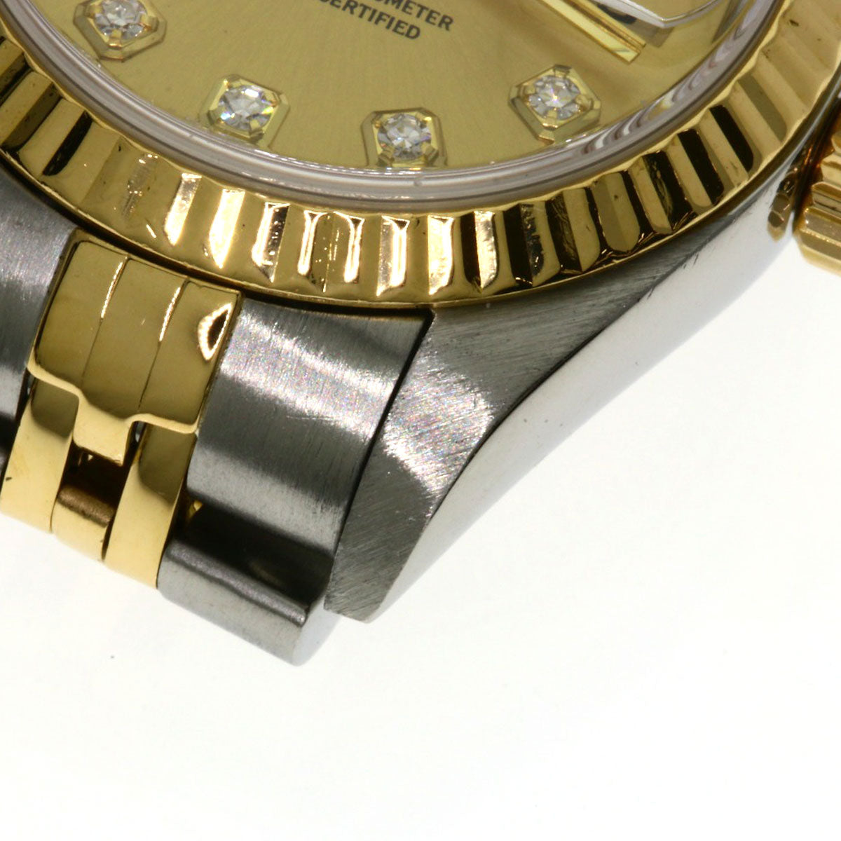 ROLEX ロレックス 79173G デイトジャスト 10P ダイヤモンド 腕時計 SS レディース 中古