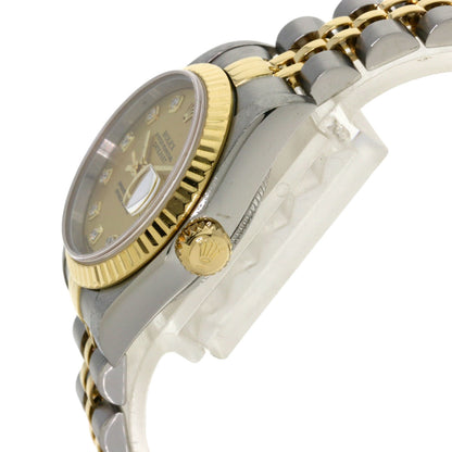 ROLEX ロレックス 79173G デイトジャスト 10P ダイヤモンド 腕時計 SS レディース 中古