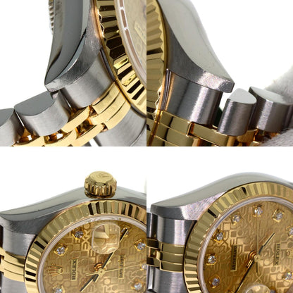 ROLEX ロレックス 69173G デイトジャスト 10P ダイヤモンド 腕時計 SS レディース 中古