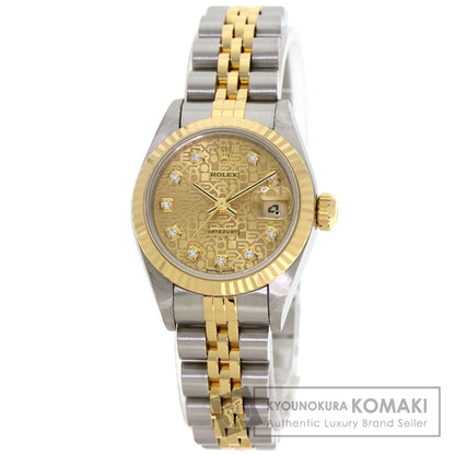 ROLEX ロレックス 69173G デイトジャスト 10P ダイヤモンド 腕時計 SS レディース 中古