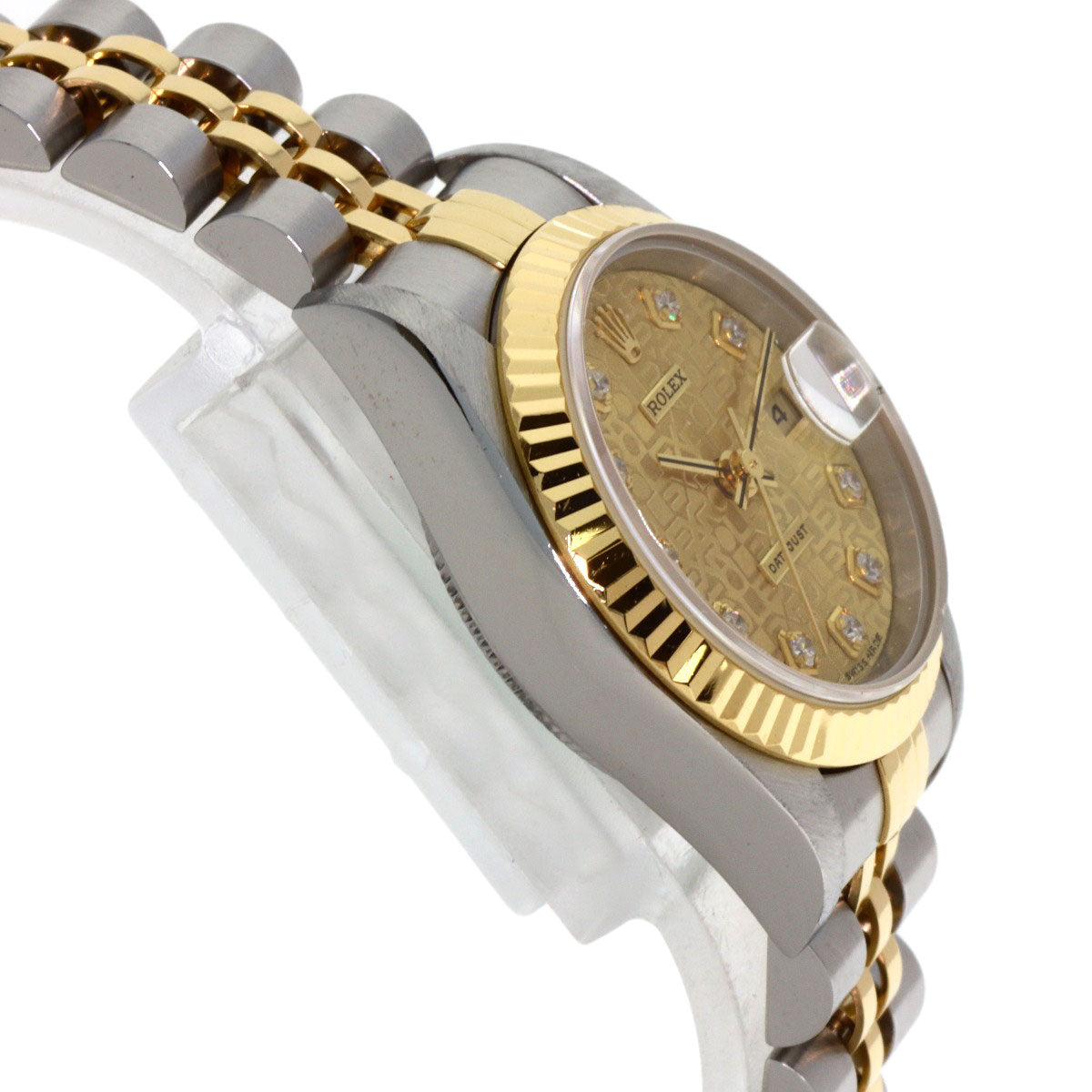 ROLEX ロレックス 69173G デイトジャスト 10P ダイヤモンド 腕時計 SS レディース 中古