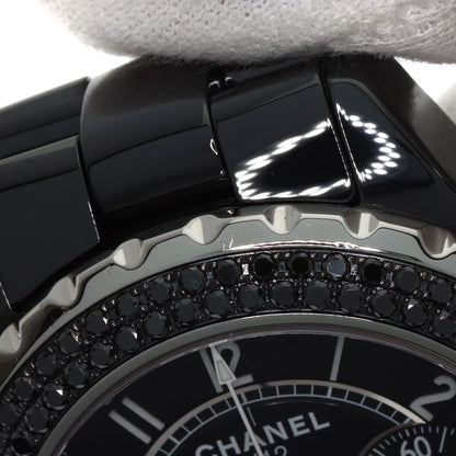 CHANEL シャネル H1419 J12 41mm ベゼル ブラックダイヤモンド 腕時計 セラミック メンズ 中古