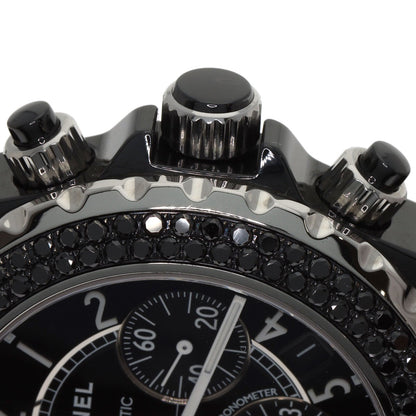CHANEL シャネル H1419 J12 41mm ベゼル ブラックダイヤモンド 腕時計 セラミック メンズ 中古