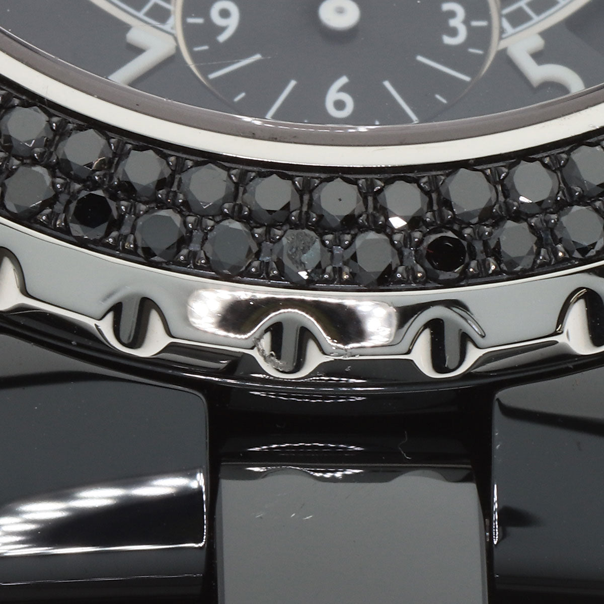 CHANEL シャネル H1419 J12 41mm ベゼル ブラックダイヤモンド 腕時計 セラミック メンズ 中古