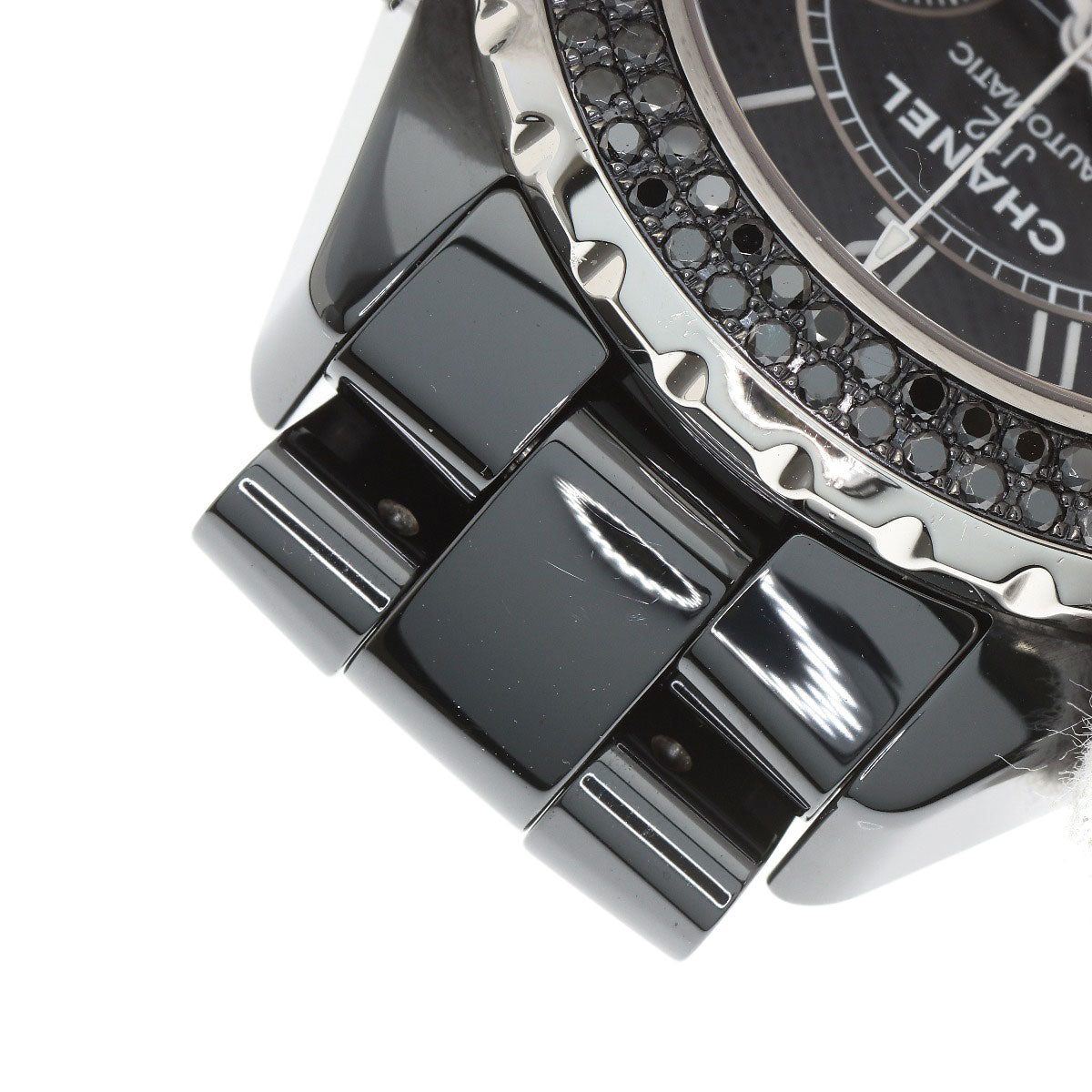 CHANEL シャネル H1419 J12 41mm ベゼル ブラックダイヤモンド 腕時計 セラミック メンズ 中古