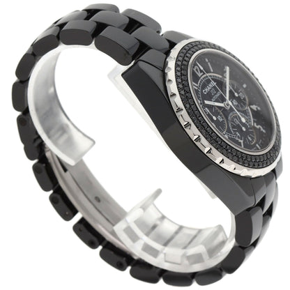CHANEL シャネル H1419 J12 41mm ベゼル ブラックダイヤモンド 腕時計 セラミック メンズ 中古
