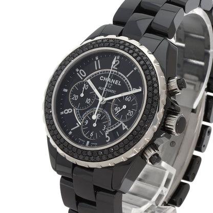 CHANEL シャネル H1419 J12 41mm ベゼル ブラックダイヤモンド 腕時計 セラミック メンズ 中古